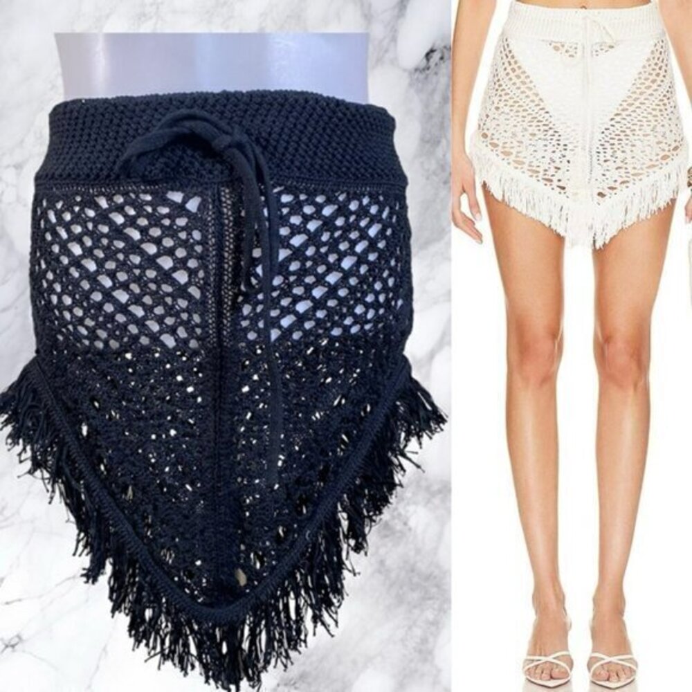 Tularosa Ines Knit Mini Skirt in Black